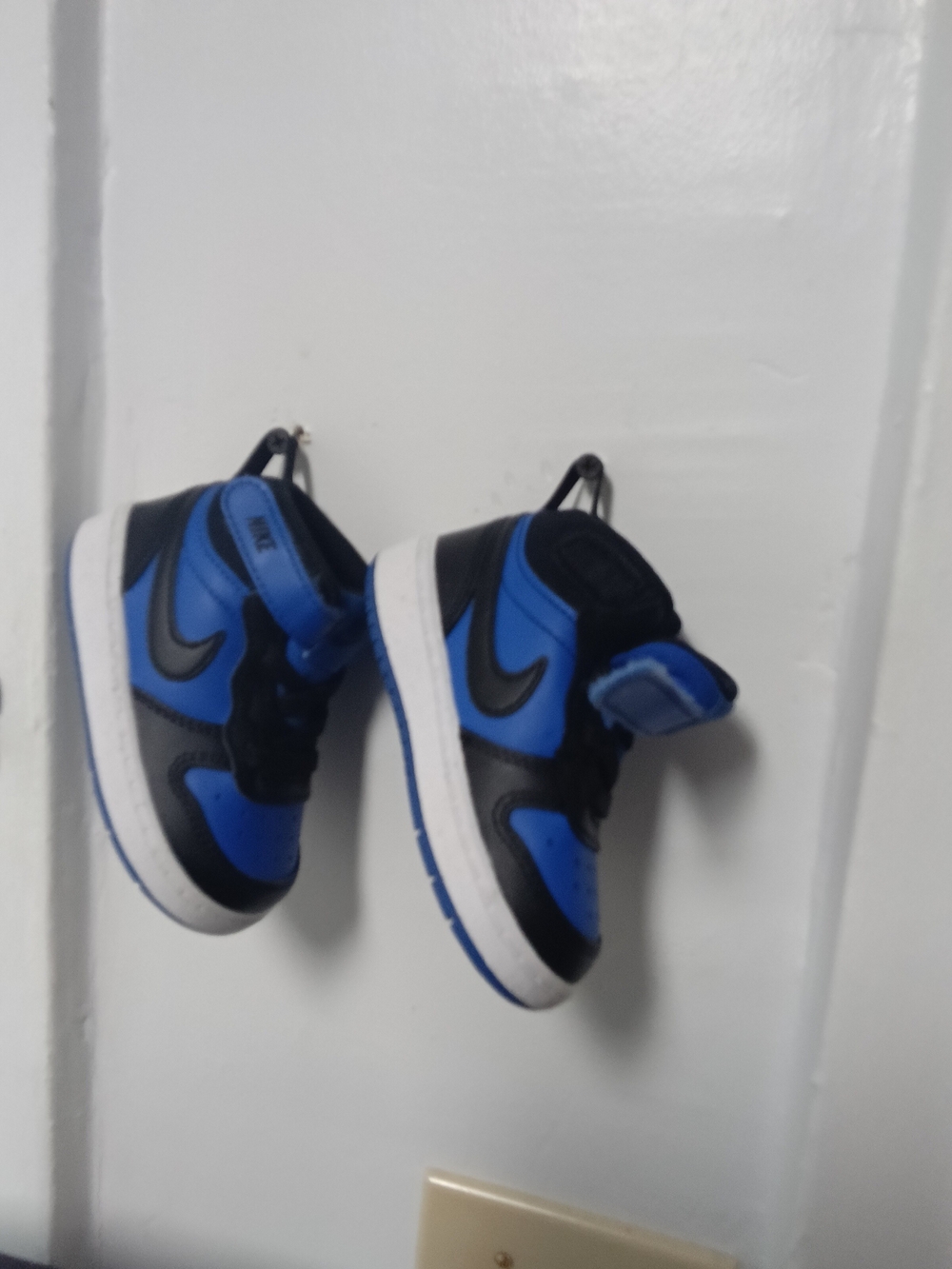 Nike Court Borough Mid Toddler Boys 3C Royal Blue Black Sneakers